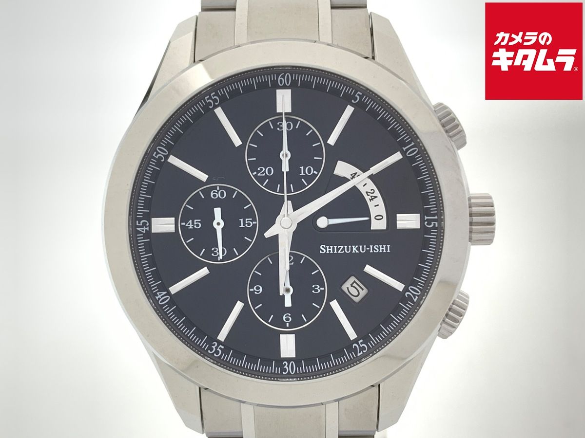 セイコー SHIZUKU-ISHI ブラック NC77-003|TNC770120 ステンレススティール SSブレス 雫石 時計工房