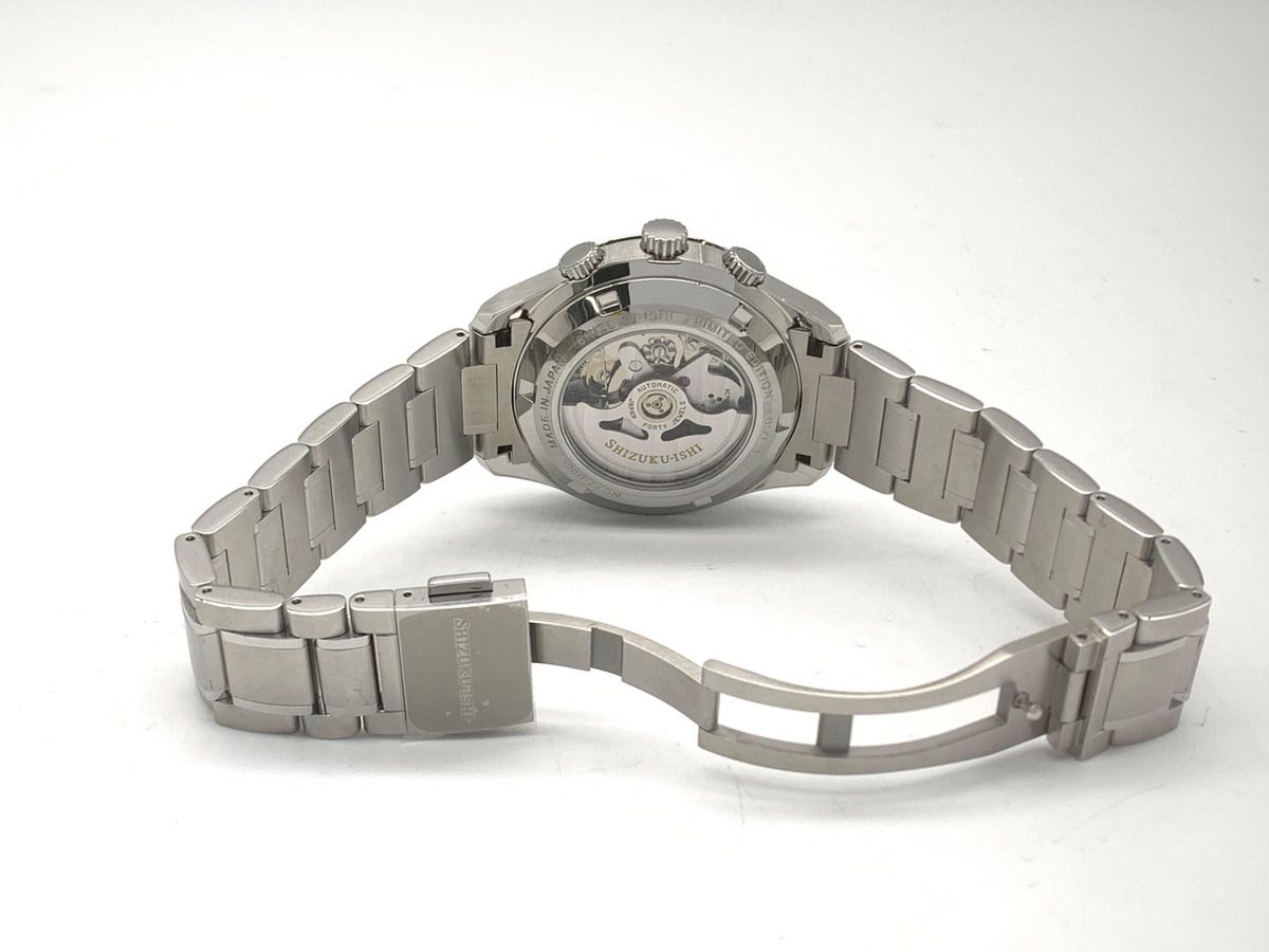  セイコー SHIZUKU-ISHI ブラック NC77-003|TNC770120 ステンレススティール SSブレス 雫石 時計工房 きちんと感 自動巻き時計 腕時計(アナログ)