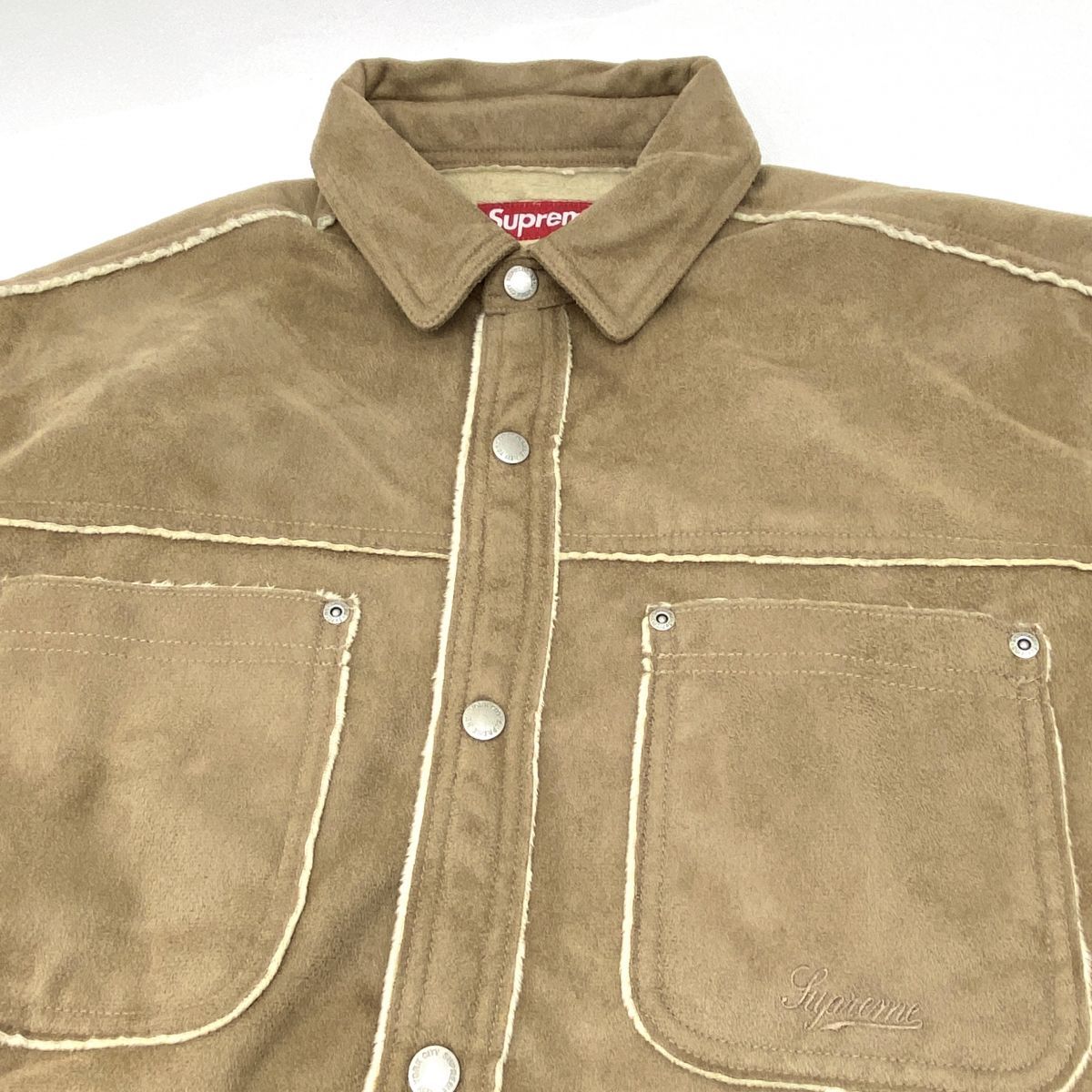Supreme 25FW Faux Suede Snap Shirt シュプリーム スエードシャツ L 