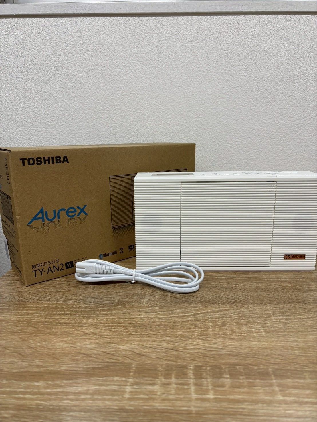 TOSHIBA 東芝 Aurex TY-AN2(W) ホワイト CDラジオ Bluetooth対応 動作