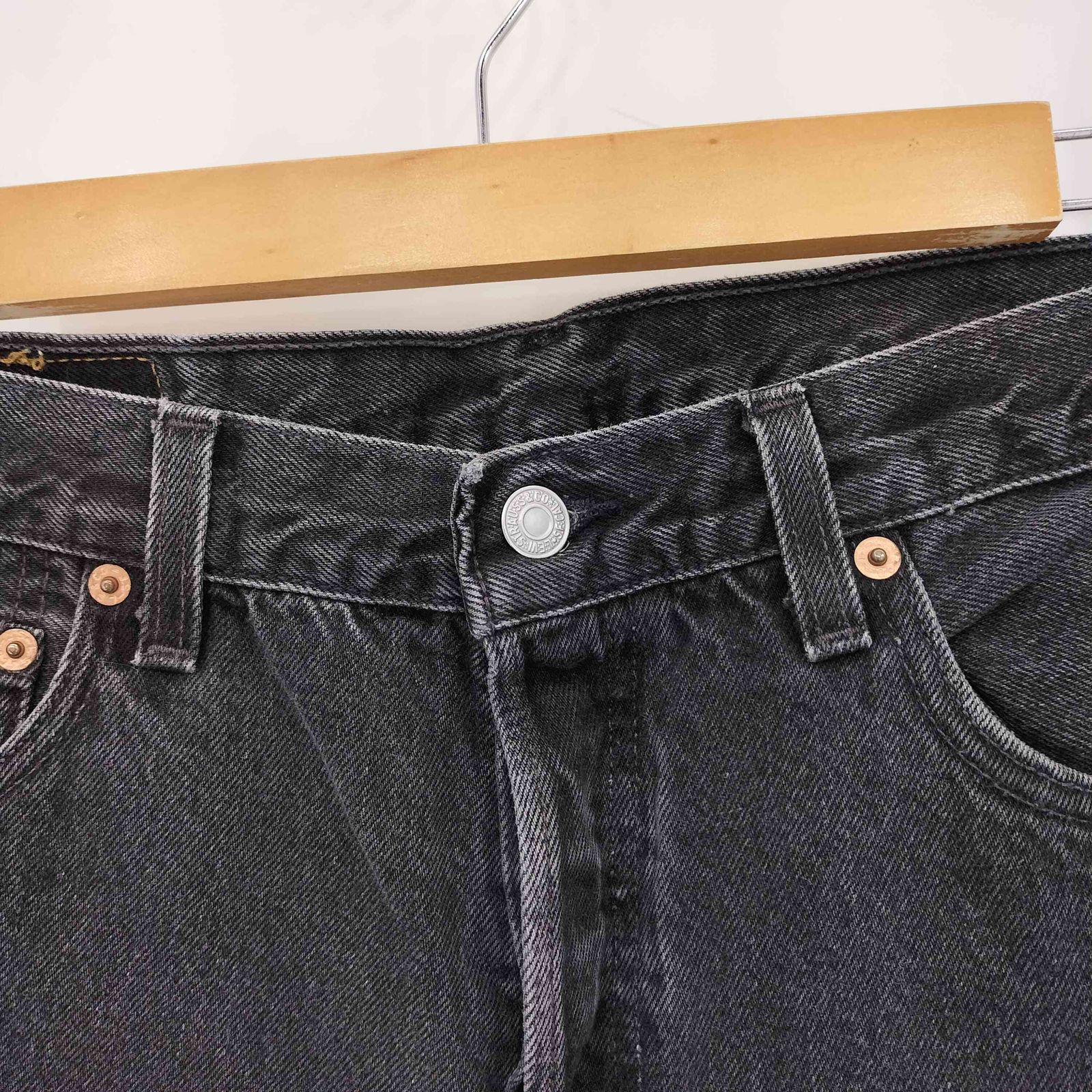 リーバイス Levis 90s USA製 501 刻印653 後染め ブラックデニムパンツ 