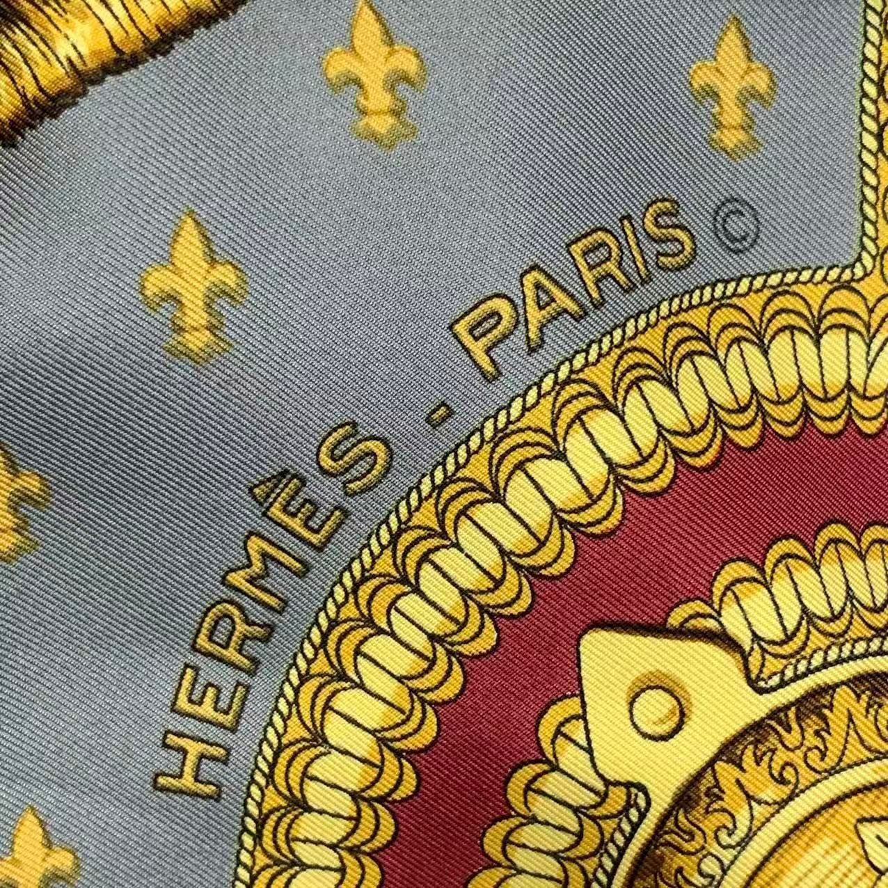 美品 HERMES エルメス カレ90 スカーフ シルク SELLES A HOUSSE カバー 