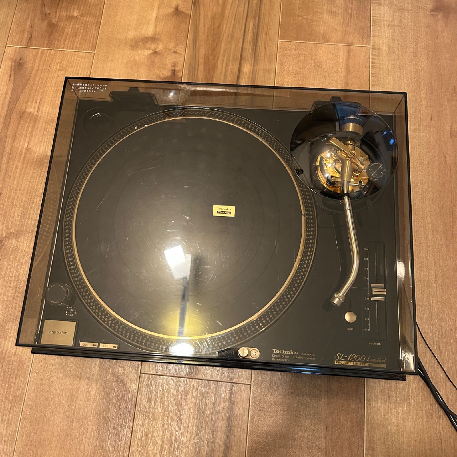 美品》Technics sl1200LTD ダストカバー・ヒンジ・ゴムマット付き 動作