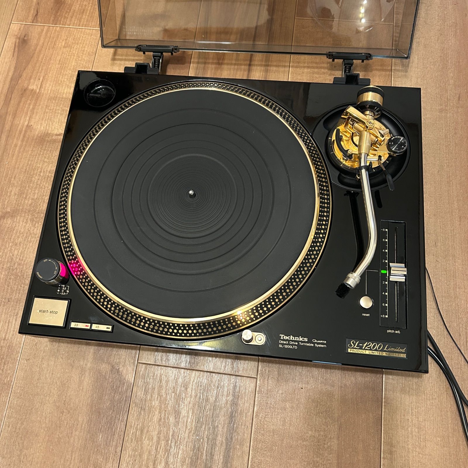 美品》Technics sl1200LTD ダストカバー・ヒンジ・ゴムマット付き 動作