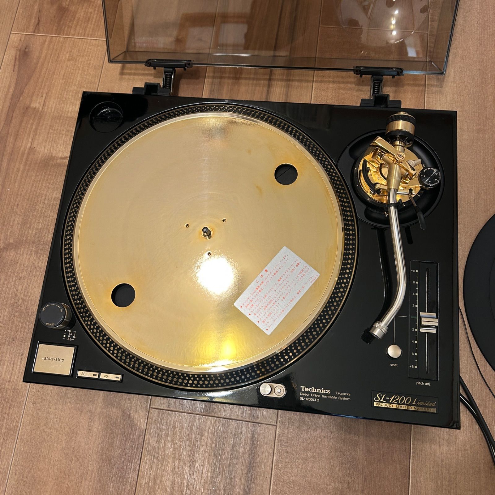 美品》Technics sl1200LTD ダストカバー・ヒンジ・ゴムマット付き 動作