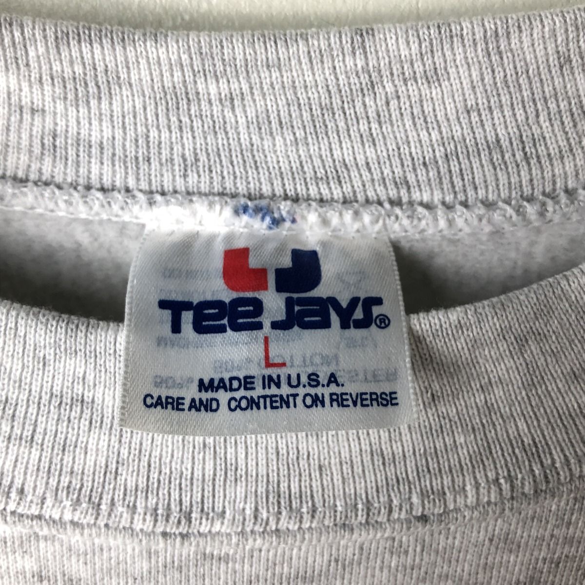古着 90年代 Tee Jays 3連プリント カレッジスウェットシャツ トレーナー USA製 メンズL相当 ヴィンテージ/eaa612381 古着 90年代 Tee Jays 3連プリント カレッジスウェットシャツ