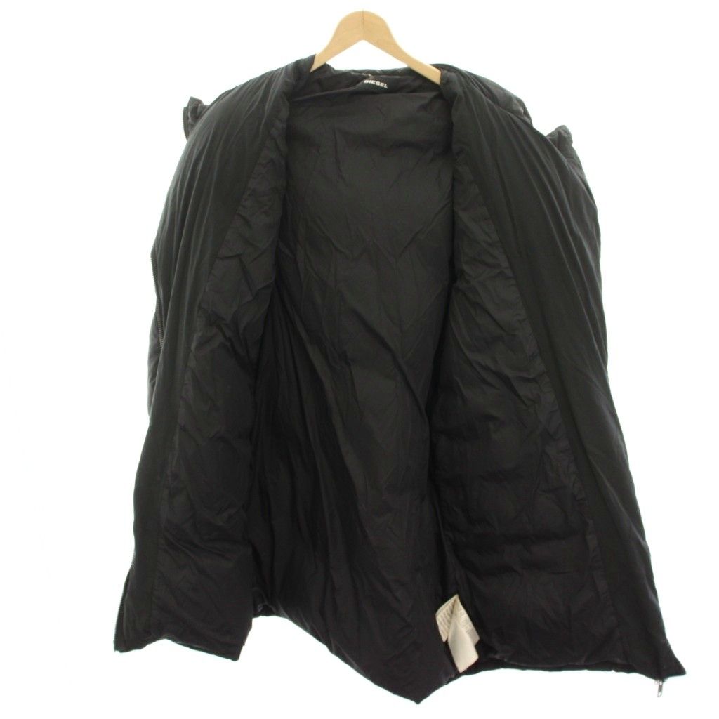ディーゼル DIESEL ダウンコート XXS 黒 ブラック ベルト付き ロング