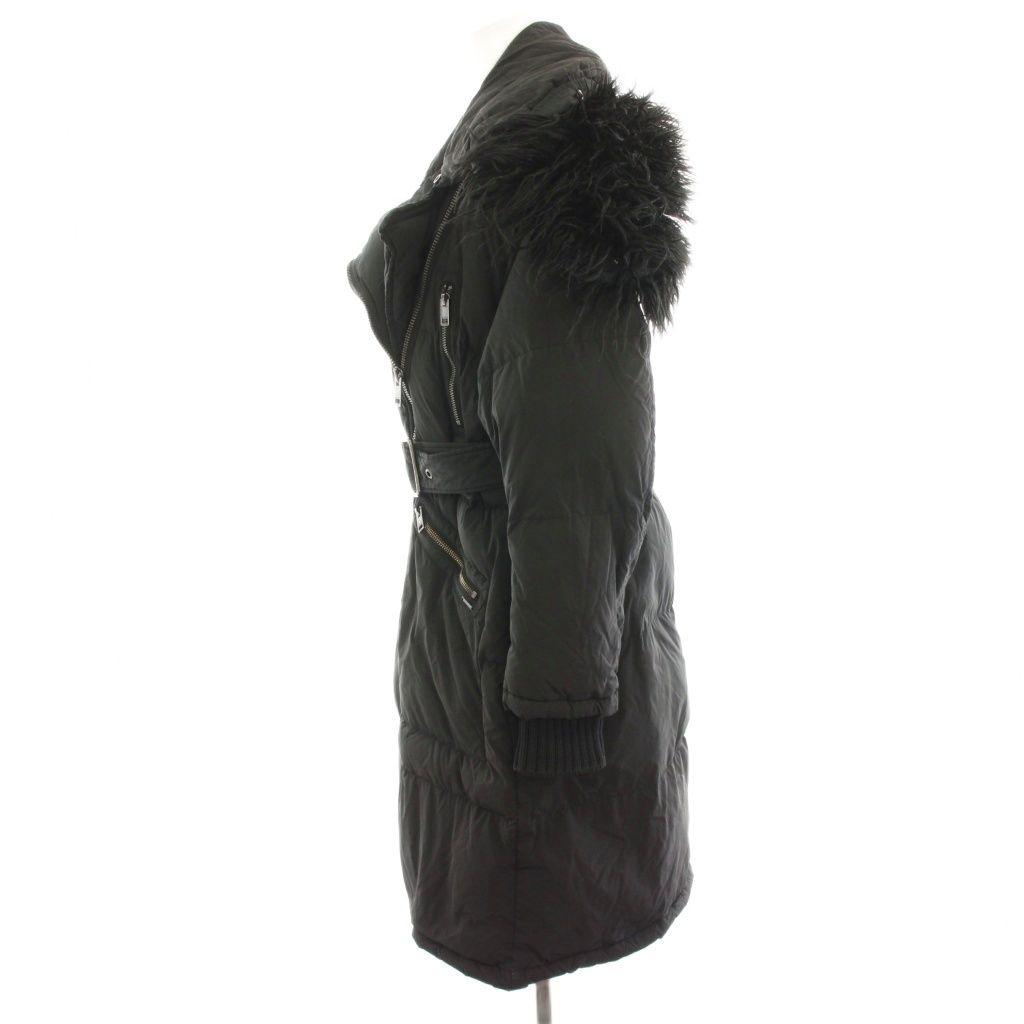 ディーゼル DIESEL ダウンコート XXS 黒 ブラック ベルト付き ロング