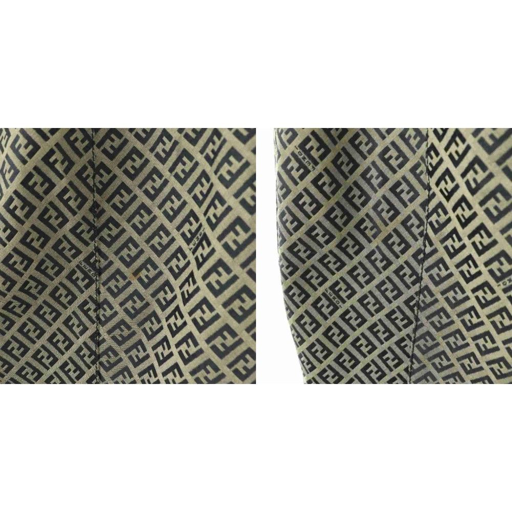 フェンディ FENDI ズッカ柄タイトスカート フロントボタン 44 グレー