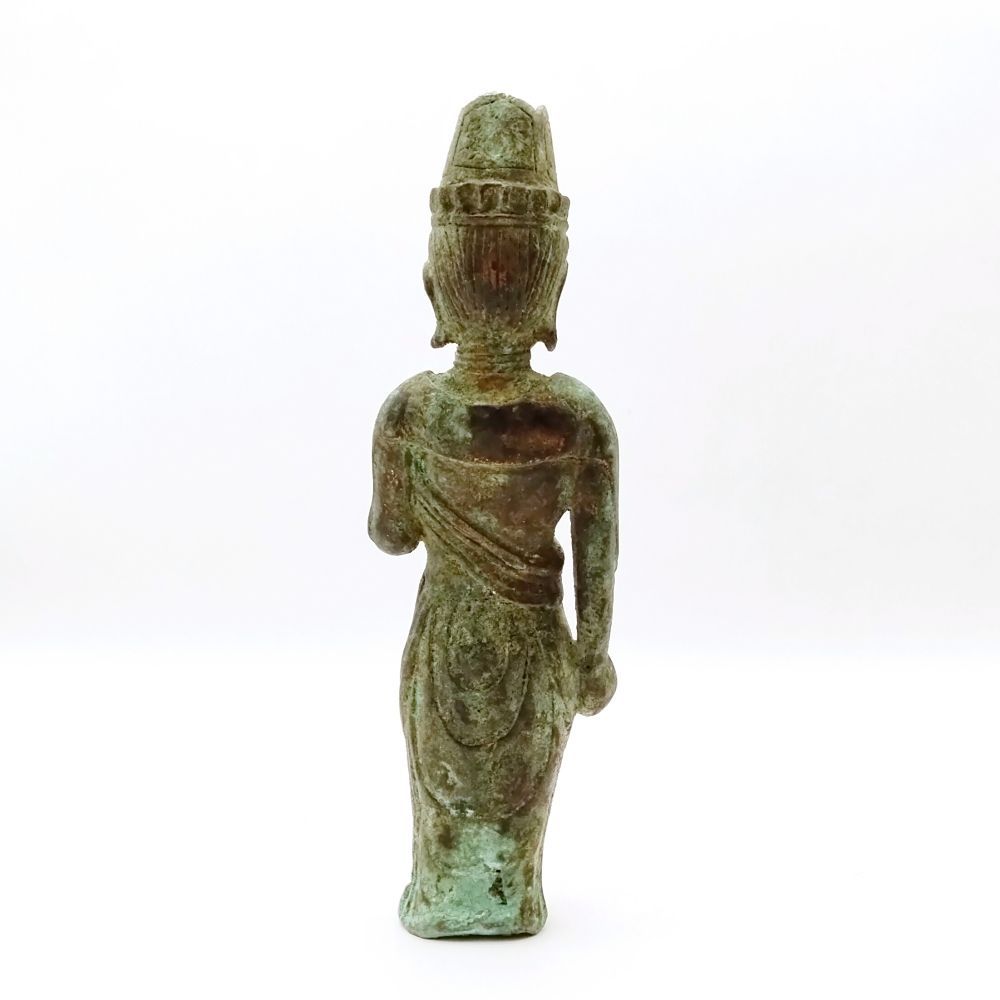 観音菩薩立像 骨董 古美術 金銅 銅に鍍金 観音様 仏像 アンティーク