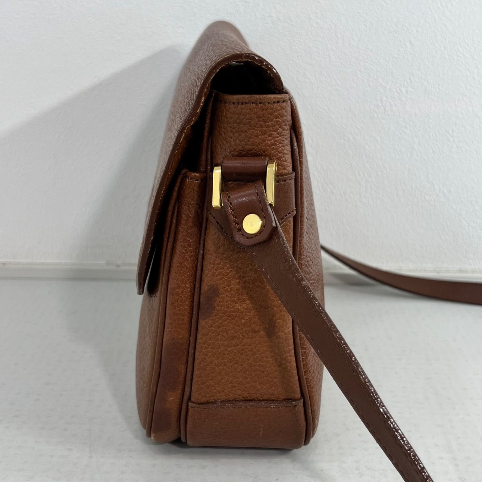 訳アリ】バーバリー ショルダーバッグ レザー チェック柄 キャンバス