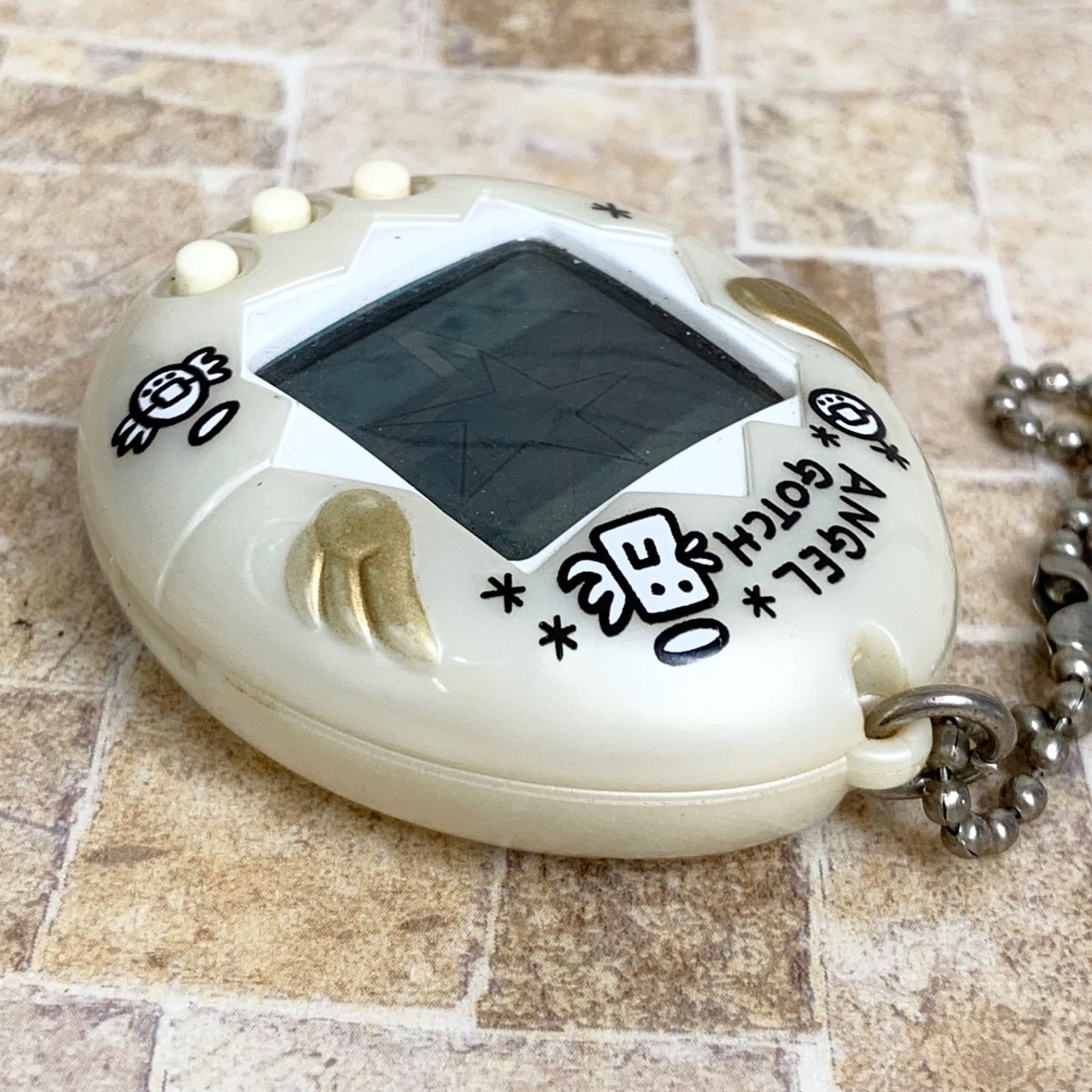 動作確認済】てんしっちのたまごっち パールホワイト 白 本体 1997