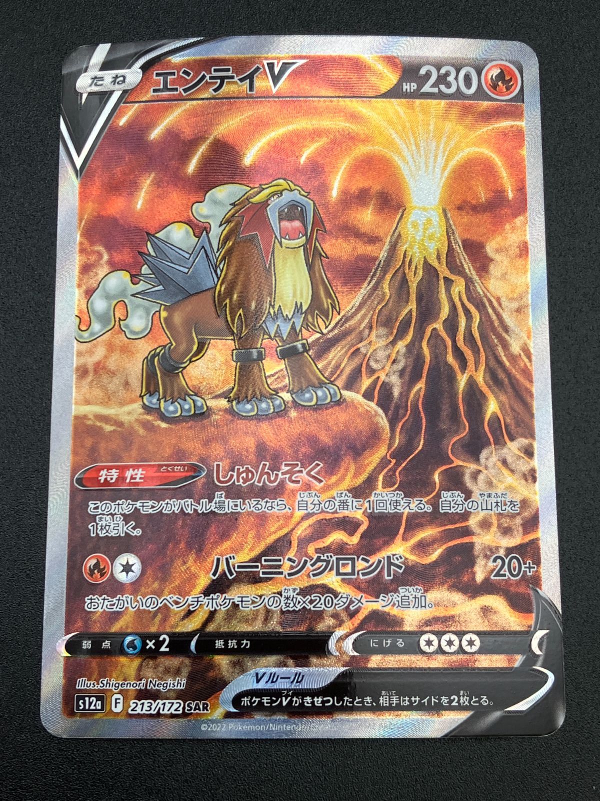 ポケモンカードゲーム ポケカ エンテイV SAR S12a-213 S12a ハイクラス