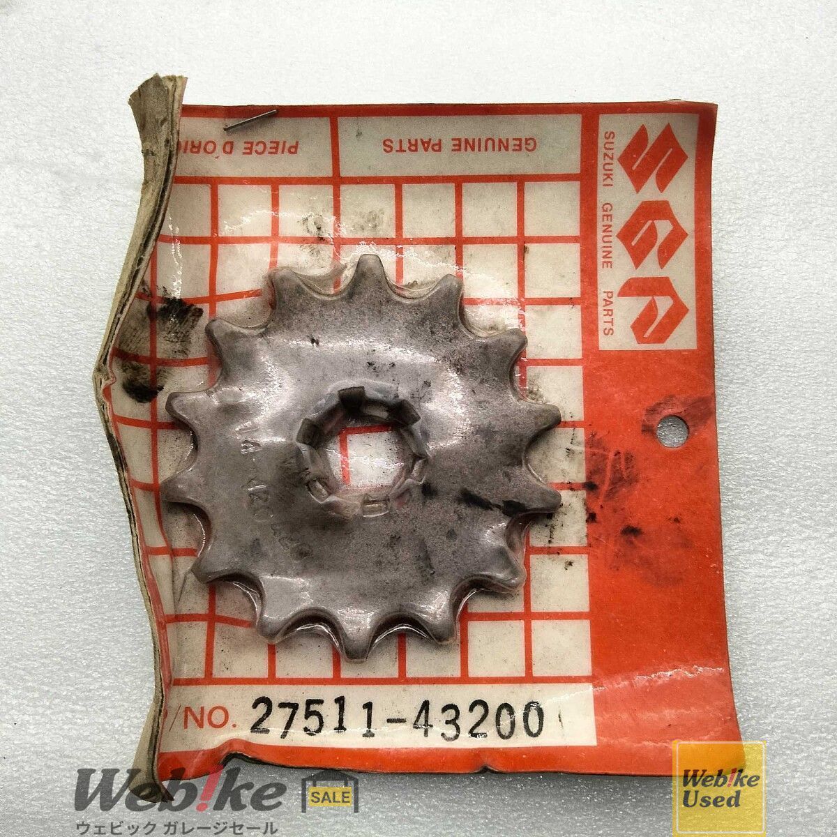 スズキ純正中古パーツ バンバン フロントスプロケット 27511-43200
