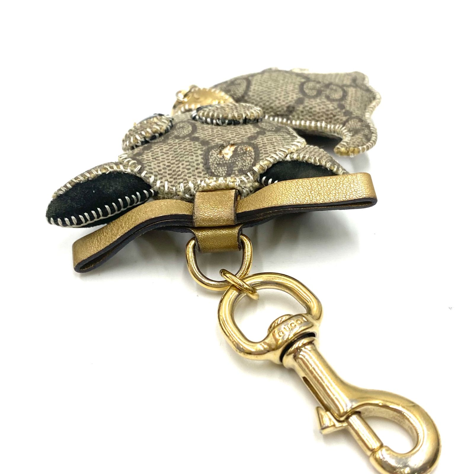 極美品 GUCCI グッチョリ チワワ GG柄 チャーム キーホルダー ビーンズ