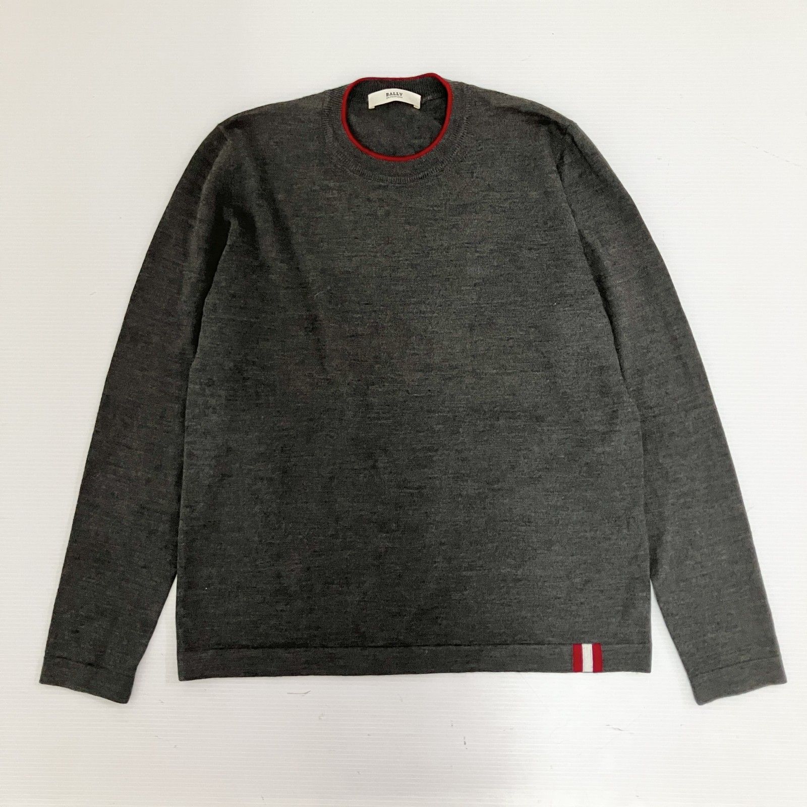 ◇ BALLY バリー ニット 薄手ニット セーター トップス グレー 裾