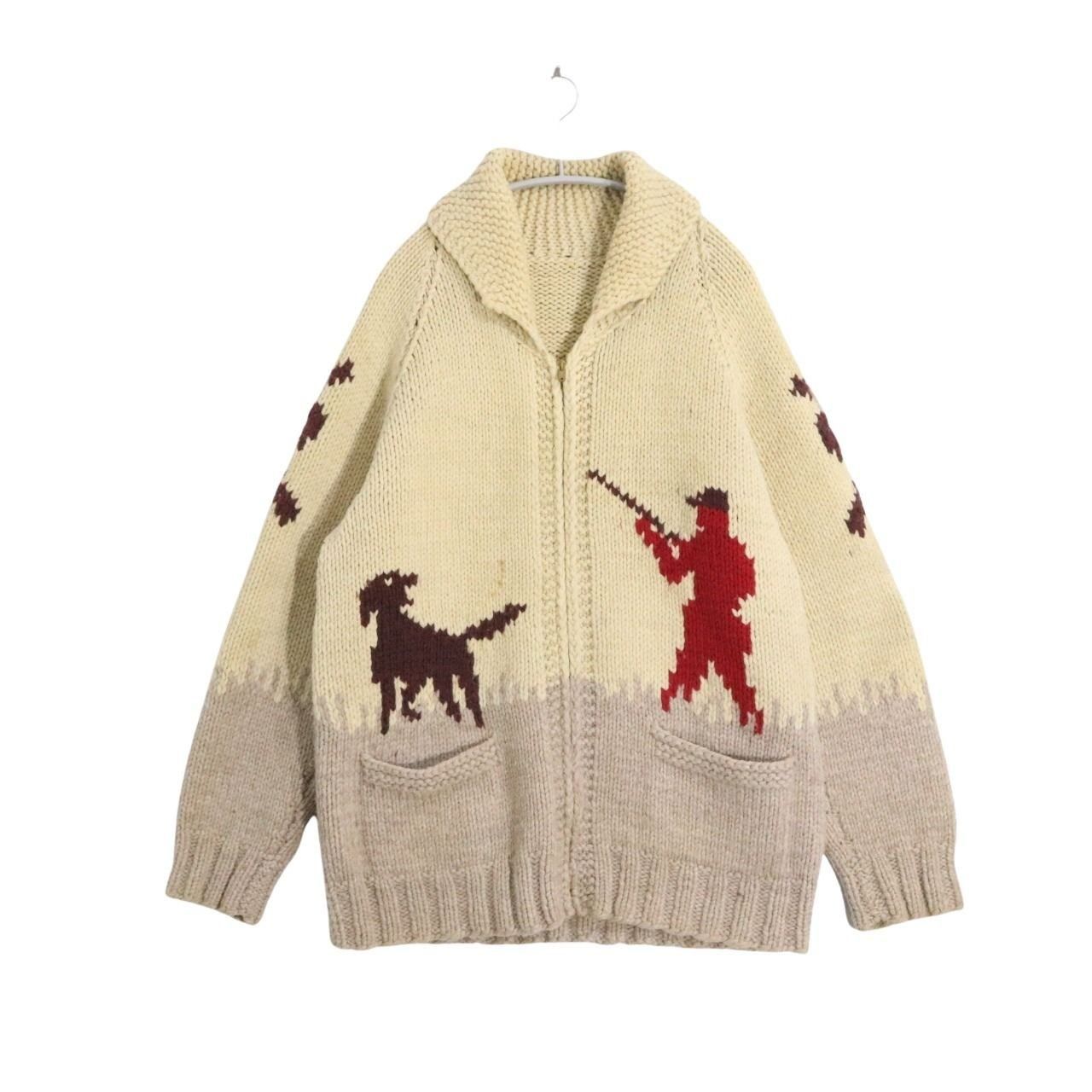 中古C】60s 70s vintage M-L メンズ カウチンセーター Cowichan 