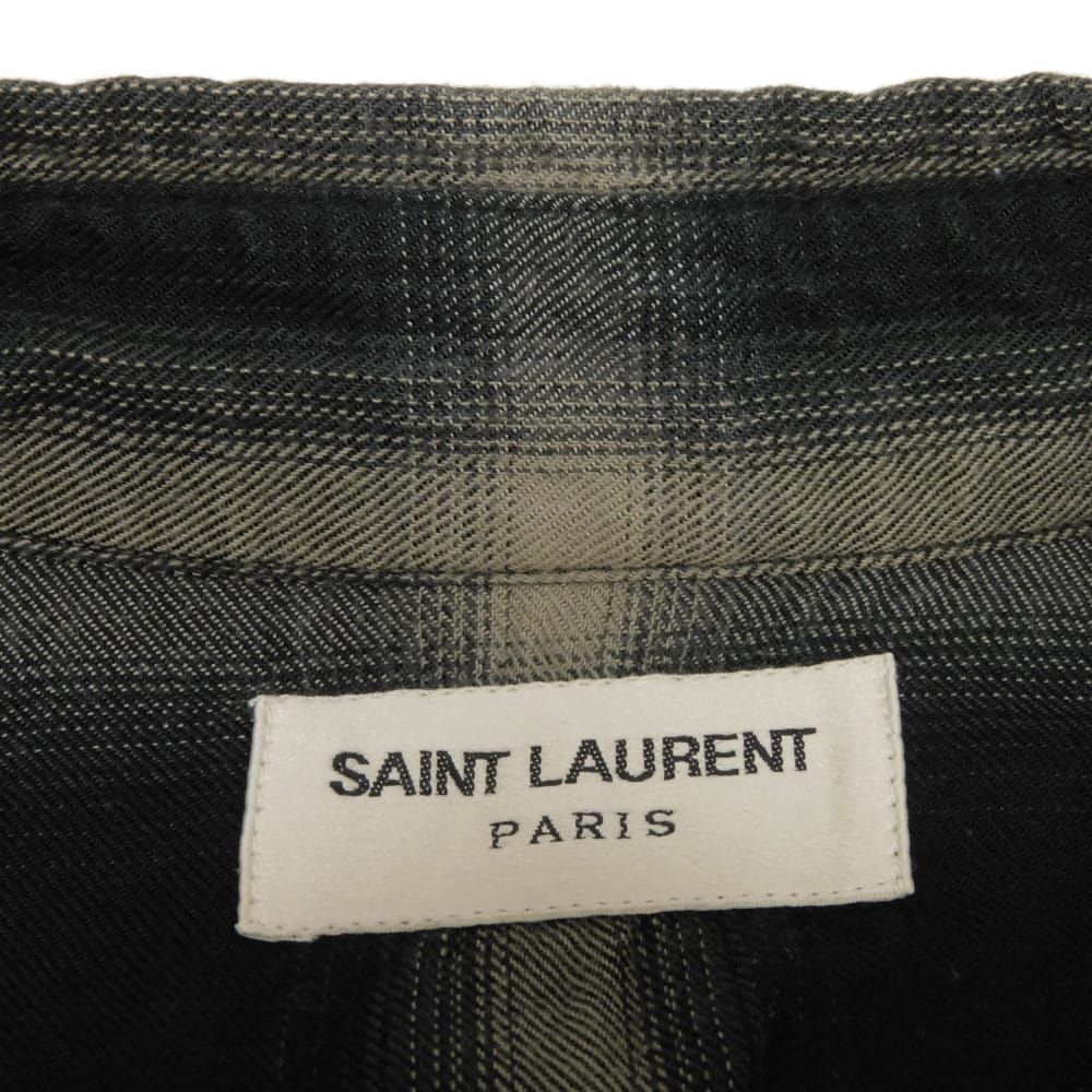 SAINT LAURENT PARIS サンローランパリ ウエスタン オンブレ チェック