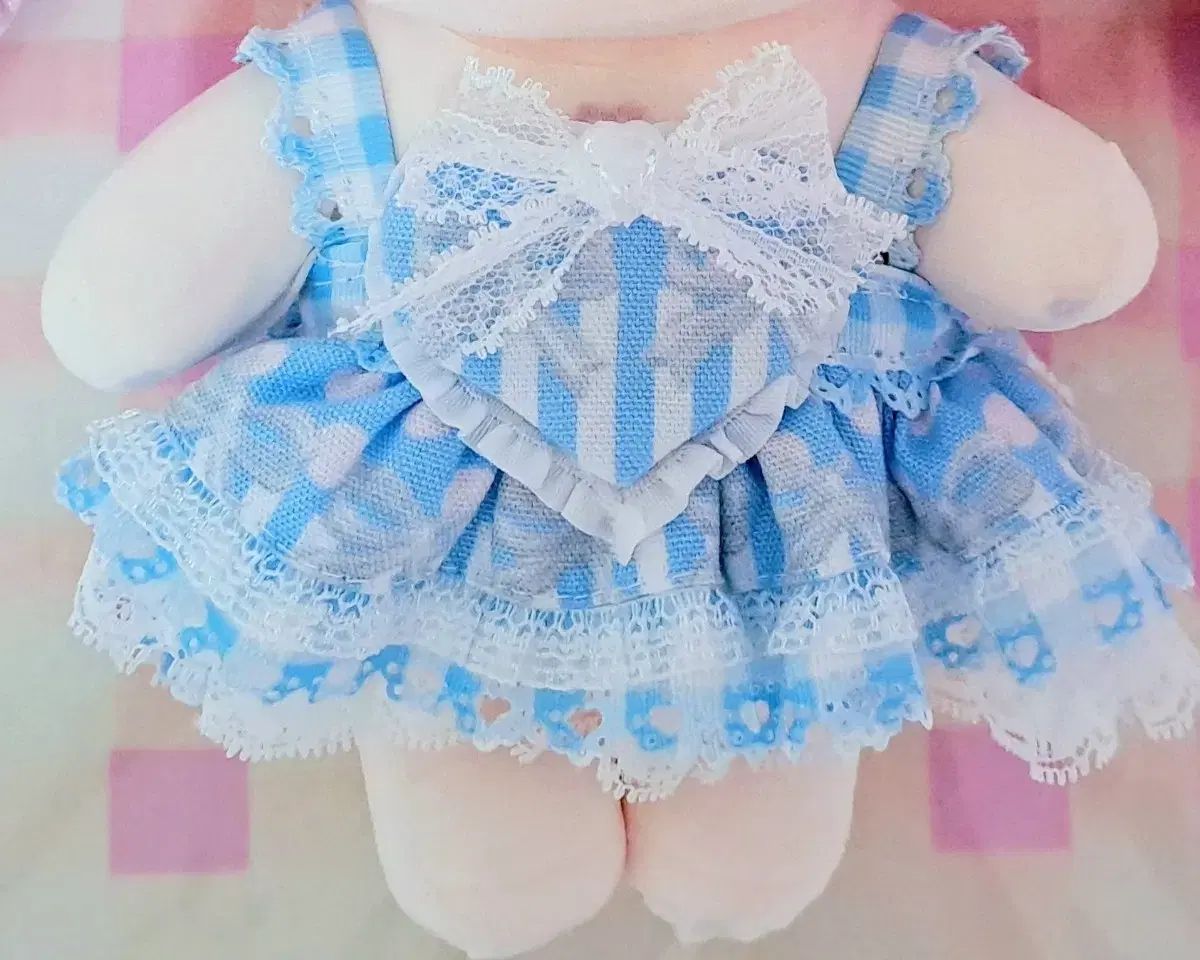 韓国国内 クローゼット 20cm プチ アトリエ ハート エプロン ONE PIECE ぬいぐるみ服