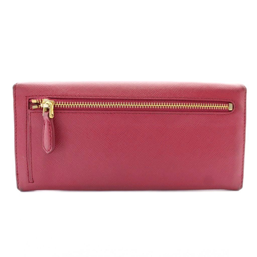 プラダ PRADA 長財布 二つ折り サフィアーノレザー リボン ロゴ