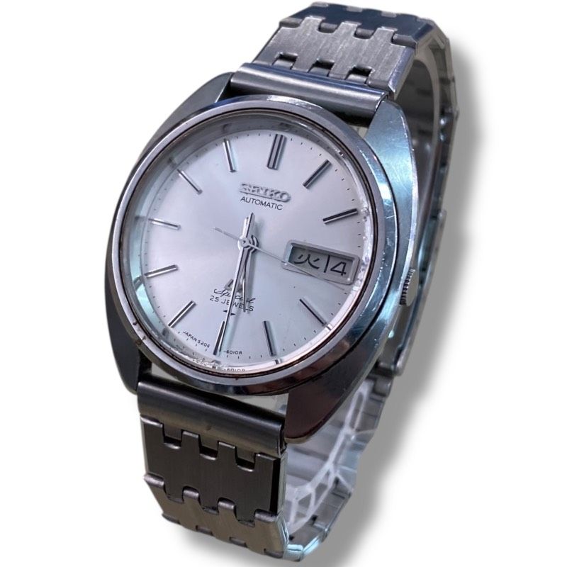 60 260209-10372-1540 SK600 稼働品 SEIKO LM LORD MATiC SPECIAL 5206-6030 AUTOMATIC 23石 デイデイト 文字盤シルバー 腕周り最大約17cm セイコー 腕時計