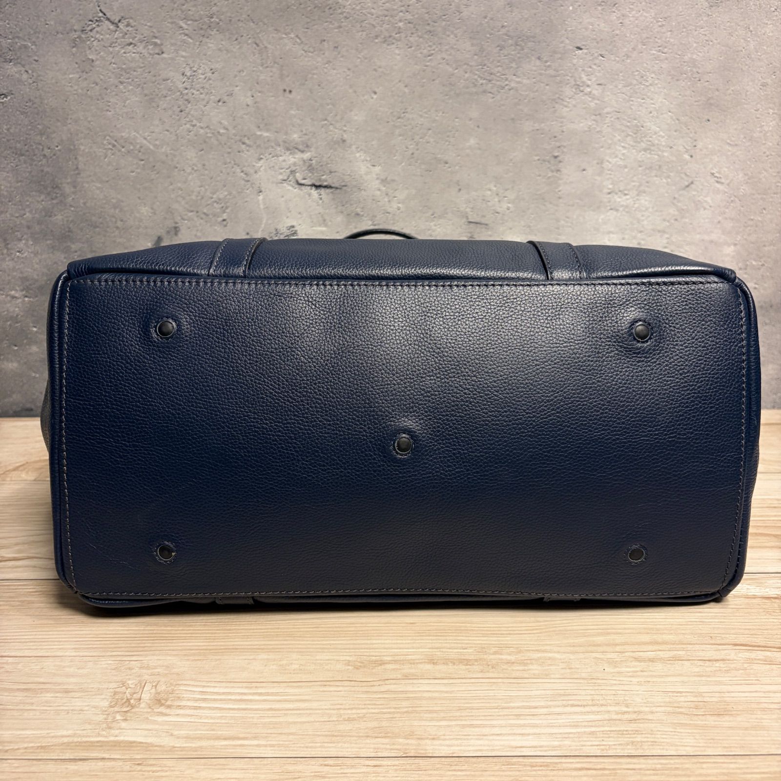 Daniel&Bob ダニエルアンドボブ 2WAY トートバッグ ブルー レザー 本革