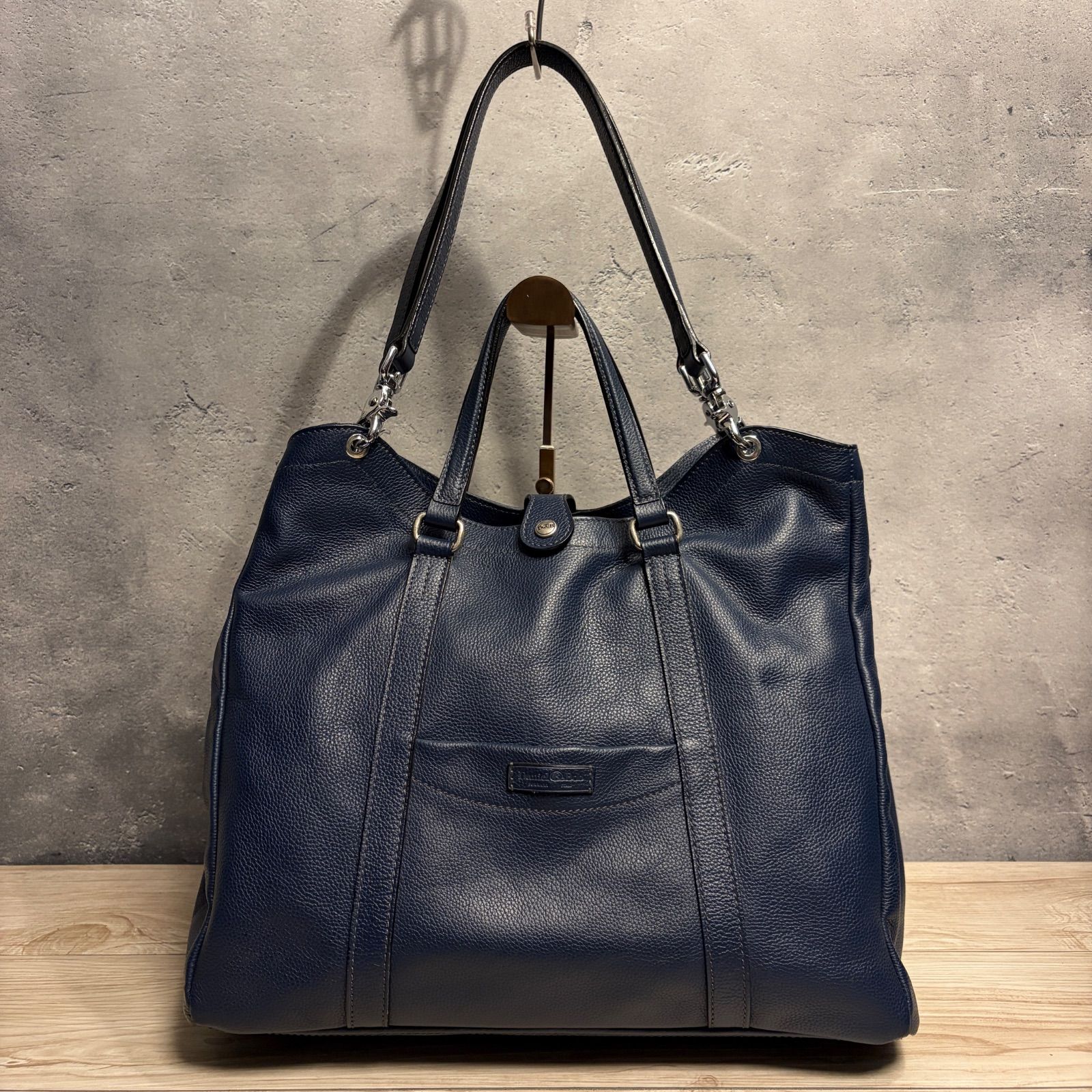 Daniel&Bob ダニエルアンドボブ 2WAY トートバッグ ブルー レザー 本革