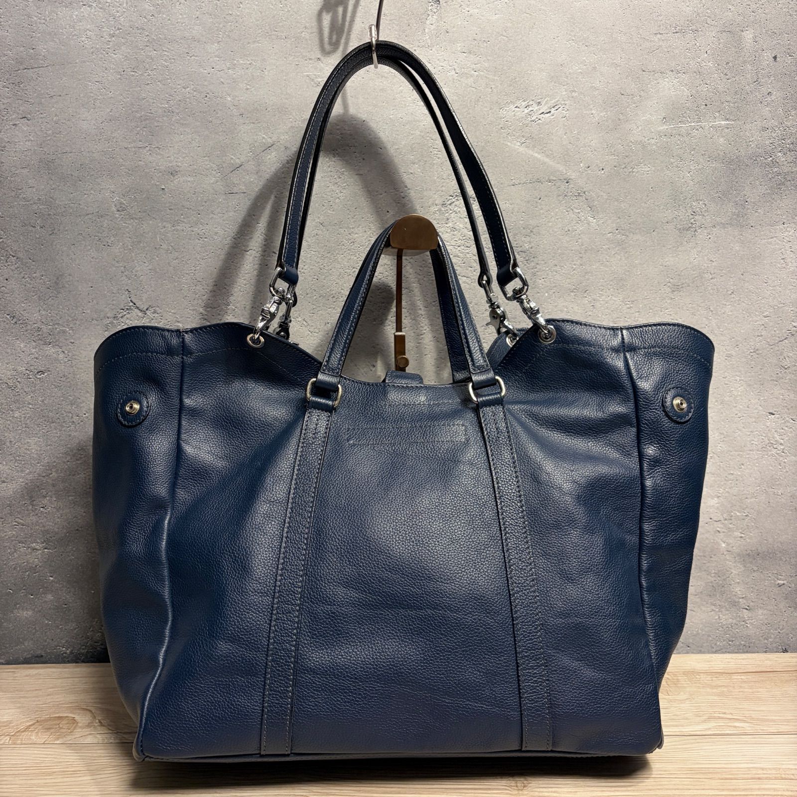 Daniel&Bob ダニエルアンドボブ 2WAY トートバッグ ブルー レザー 本革 