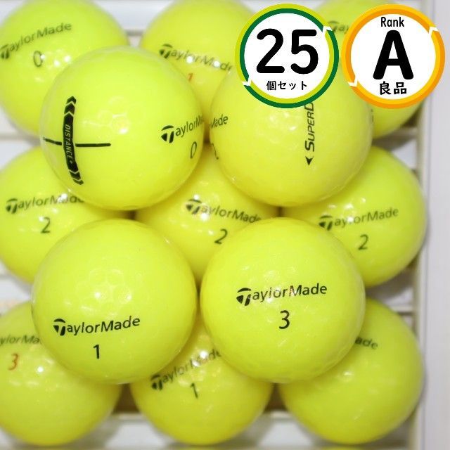 Aランク 25個 テーラーメイド 混合 イエロー カラー 良品 TAYLORMADE