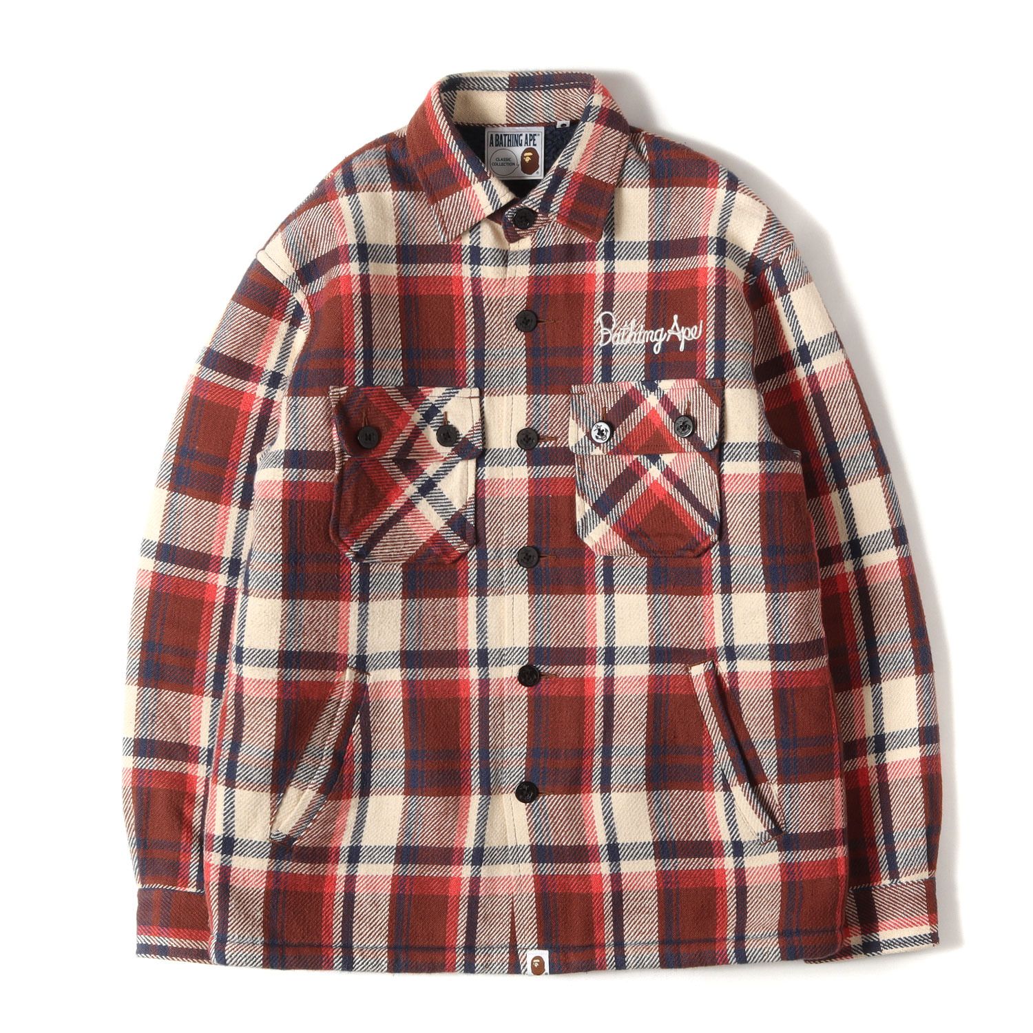 A BATHING APE ア ベイシング エイプ ジャケット レッド ブラウン 