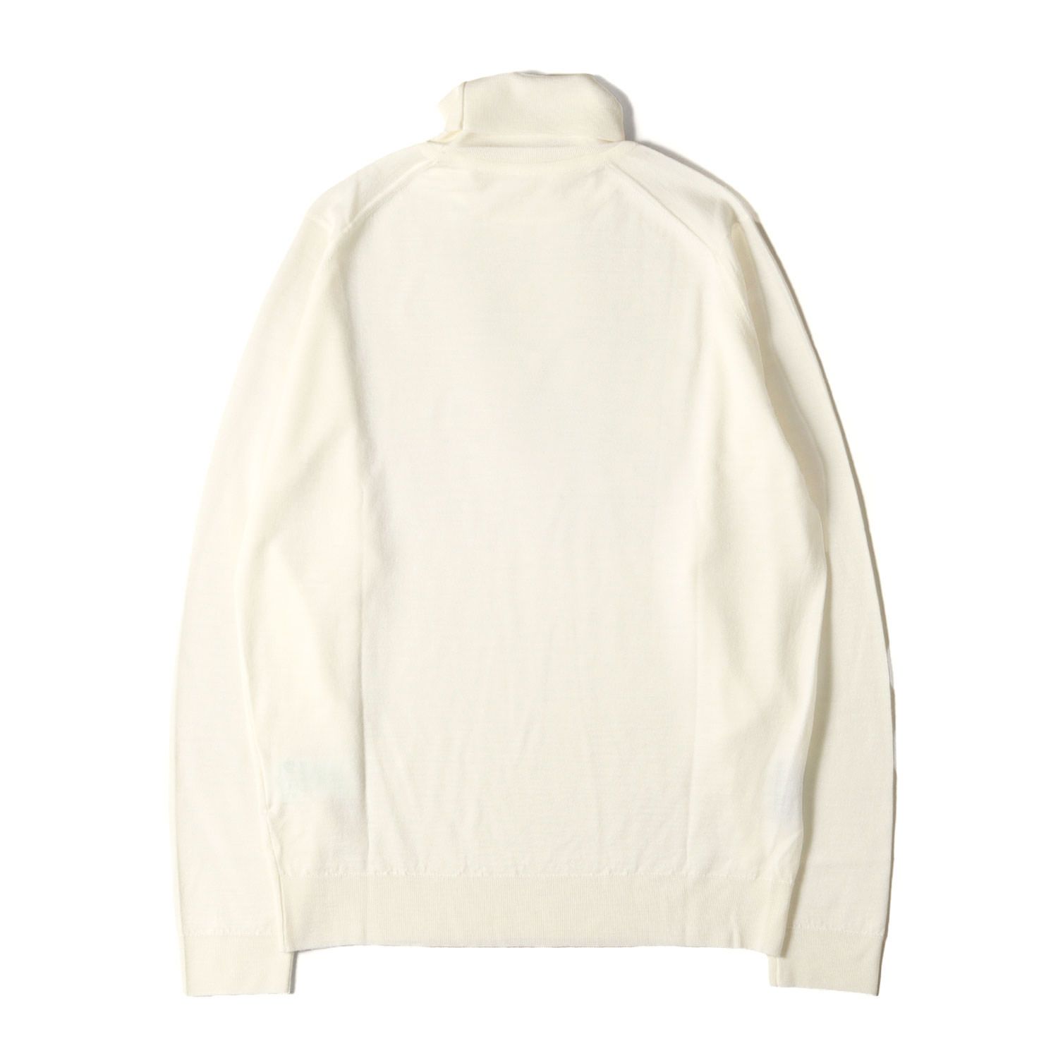 【美品】JOHN SMEDLEY ジョンスメドレー ニット ホワイト サイズ:L | タートルネック ハイゲージ メリノウール ニット セーター | MADE IN ENGLAND | トップス【メンズ】【中古】 美品】JOHN SMEDLEY ジョンスメドレー ニット ホワイト サイズ:L