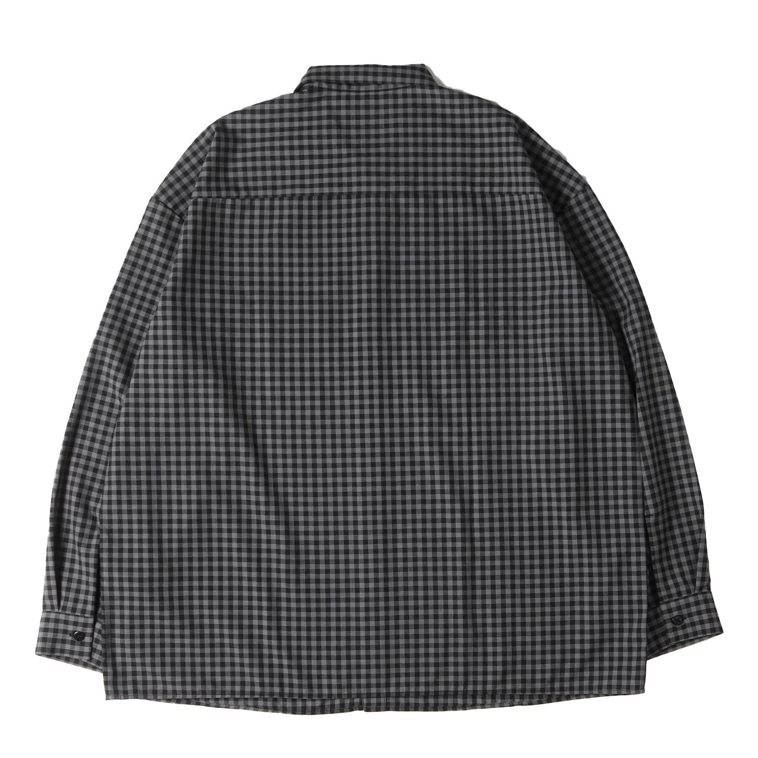 COOTIE クーティー シャツ ブラック×グレー サイズ:XL | 25SS ギンガム