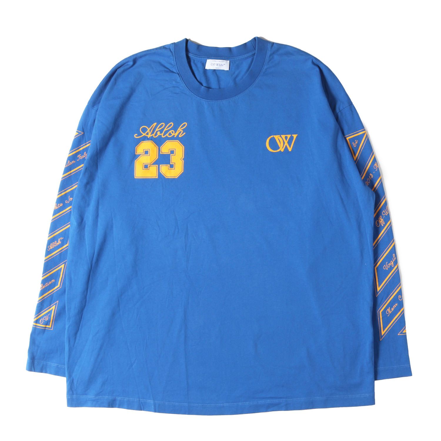 美品】OFF-WHITE オフホワイト Tシャツ ライトブルー サイズ:L | 24SS 