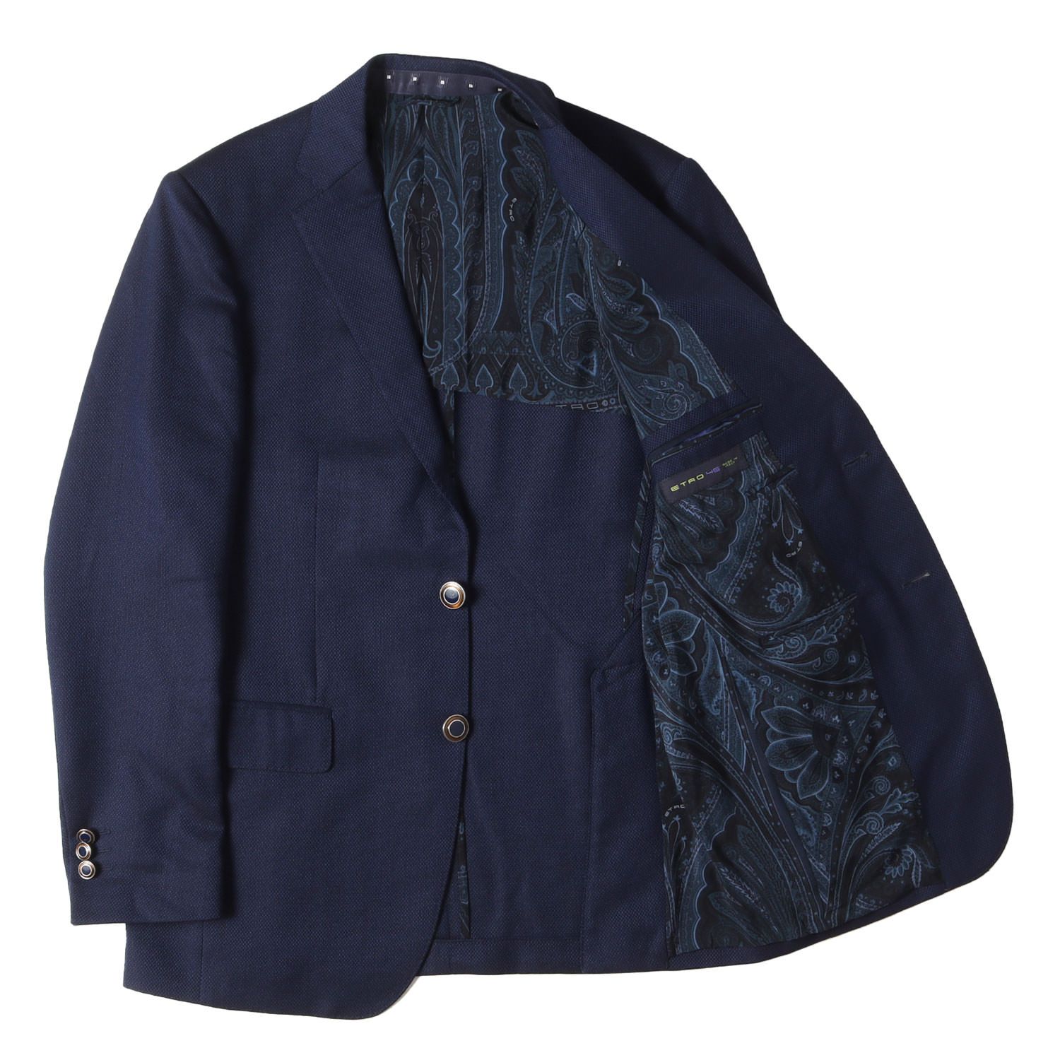 ETRO ETRO エトロ ジャケット ネイビー 紺 サイズ:46 | ホップサック 