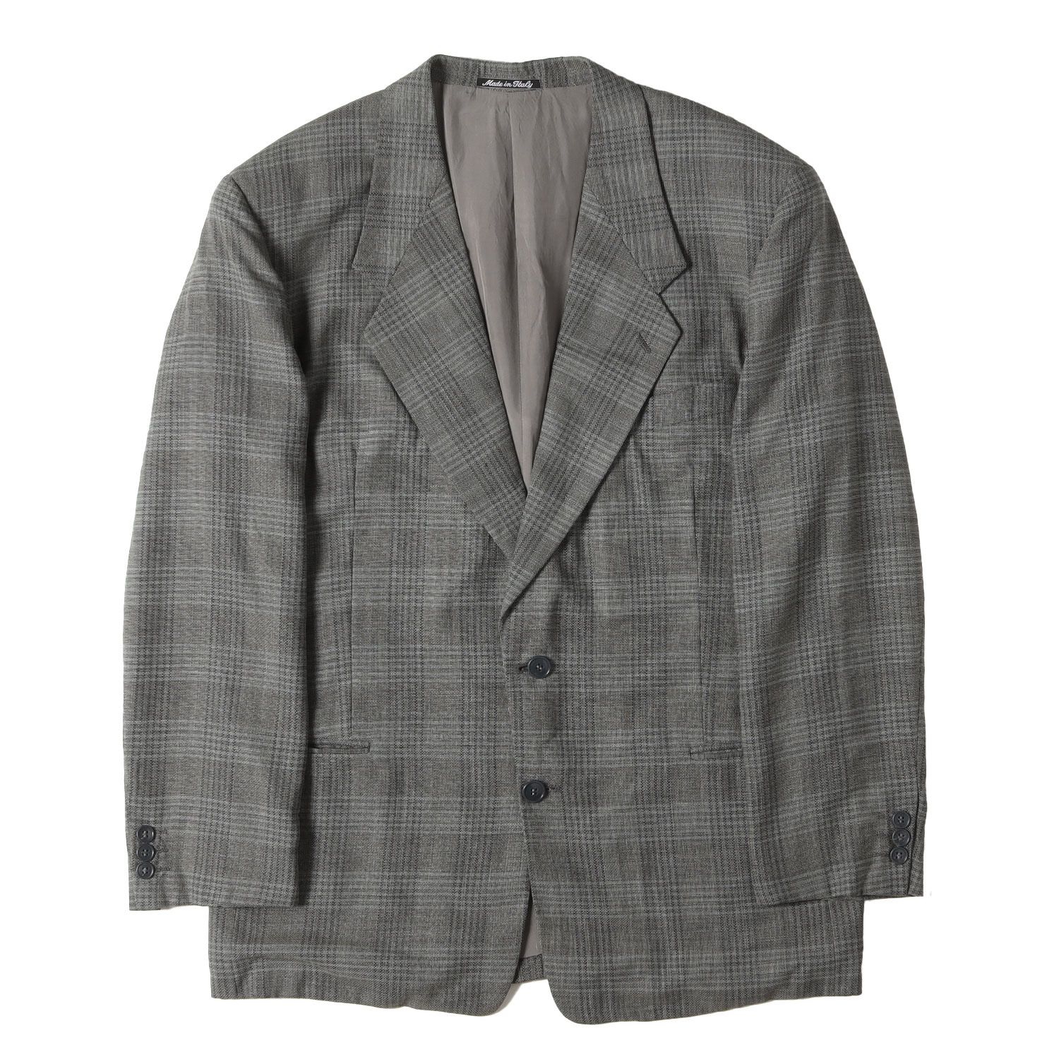 GIORGIO ARMANI ジョルジオアルマーニ ジャケット グレー系 サイズ:50REG | 90s チェック 2B テーラード ジャケット | LE COLLEZIONI | イタリア製 | 90年代 アーカイブ【メンズ】【中古】 GIORGIO ARMANI ジョルジオアルマーニ ジャケット グレー系 サイズ