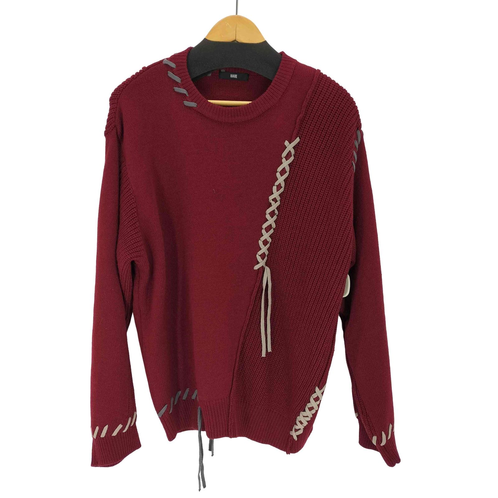 ハレ HARE クロス ステッチ ニット プルオーバー メンズ FREE - メルカリ