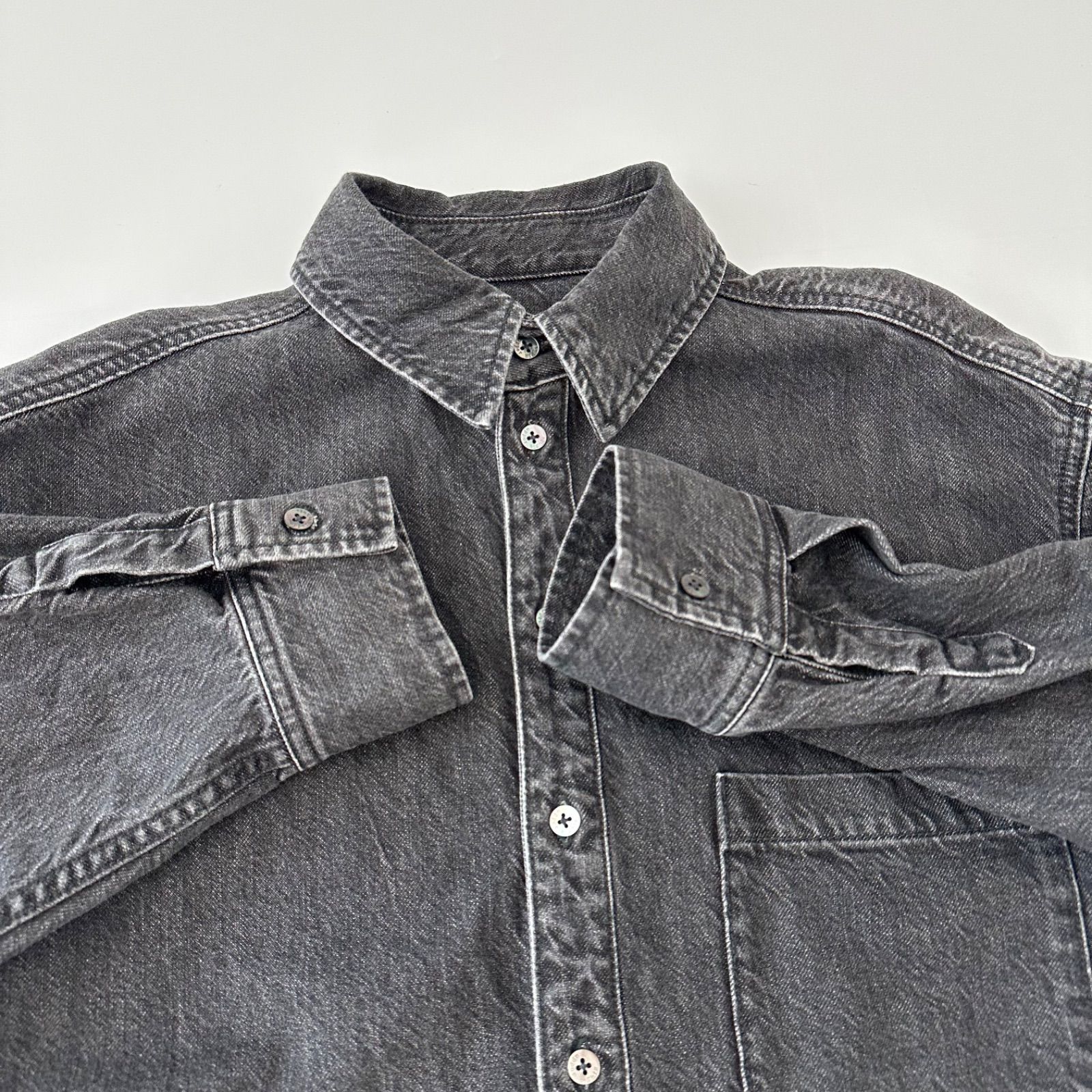 upper hights アッパーハイツ THE SENSE オーバーサイズ デニム シャツ