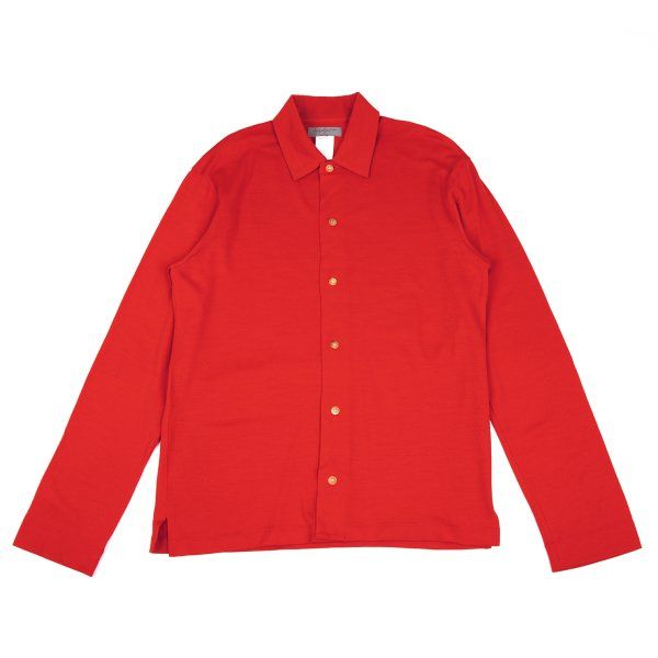 ヨウジヤマモト プールオムYohji Yamamoto POUR HOMME ウールニットシャツ 赤3 ヨウジヤマモト プールオムYohji Yamamoto POUR HOMME ウールニット