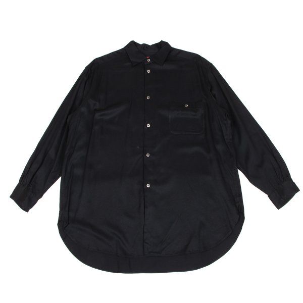 Y's 黒 長袖シャツ ワイズフォーメンY's for men レーヨン長袖シャツ 黒2 - メルカリ