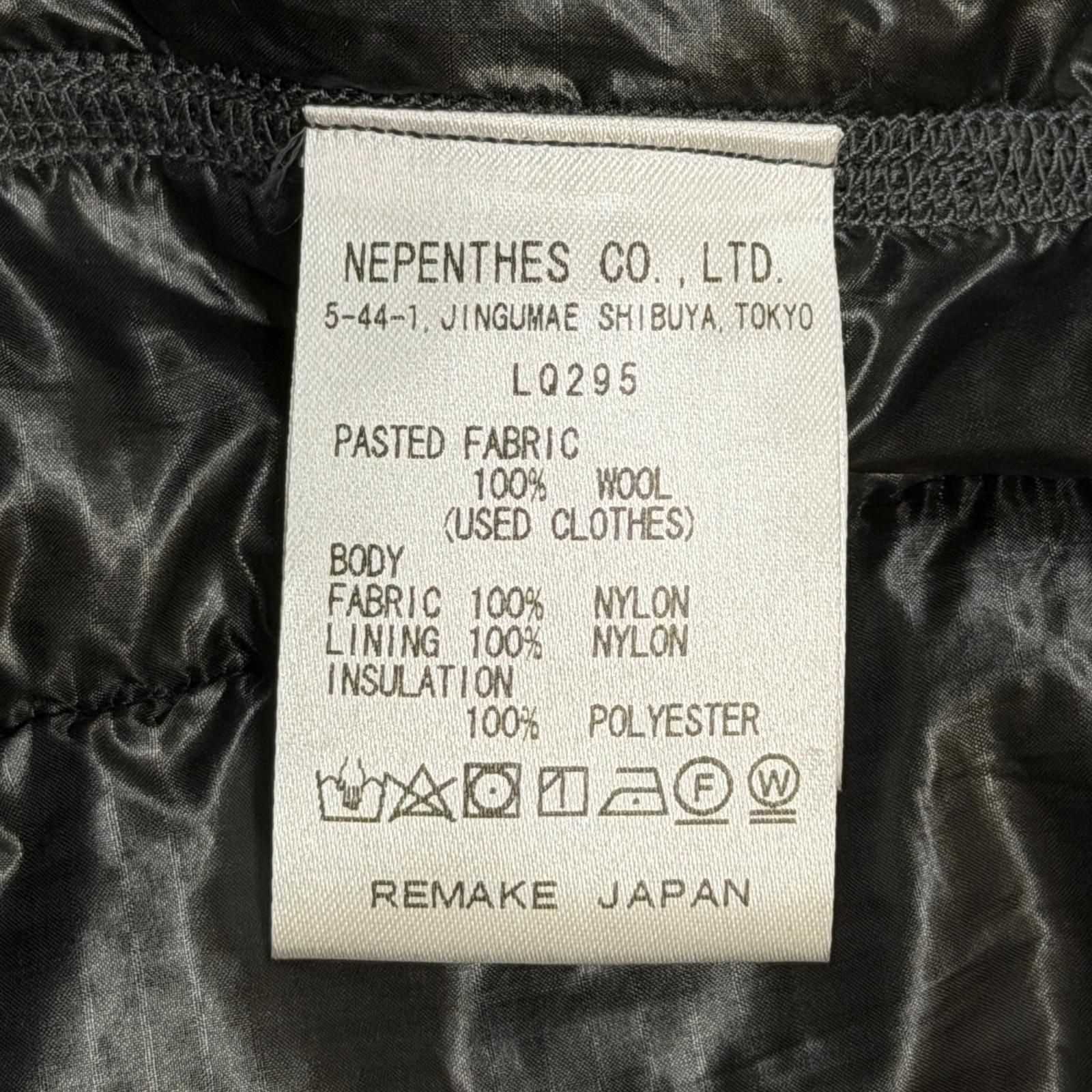Rebuild by Needles  × HARRIS TWEED リメイクジャケット 再構築 中綿テーラードジャケット リビルドバイニードルス  × ハリスツイード LQ295 グレー L （56485A） Rebuild by Needles × HARRIS TWEED リメイクジャケット 再構築 中綿