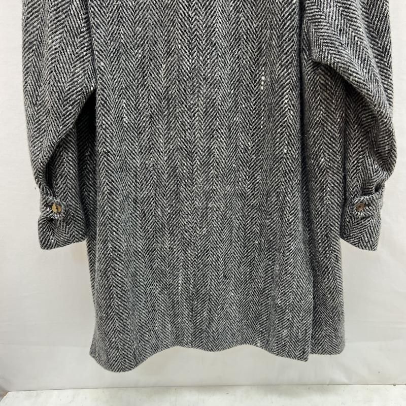 バーバリー ヘリンボーン ウール ツイード コート 比翼 ビンテージ
