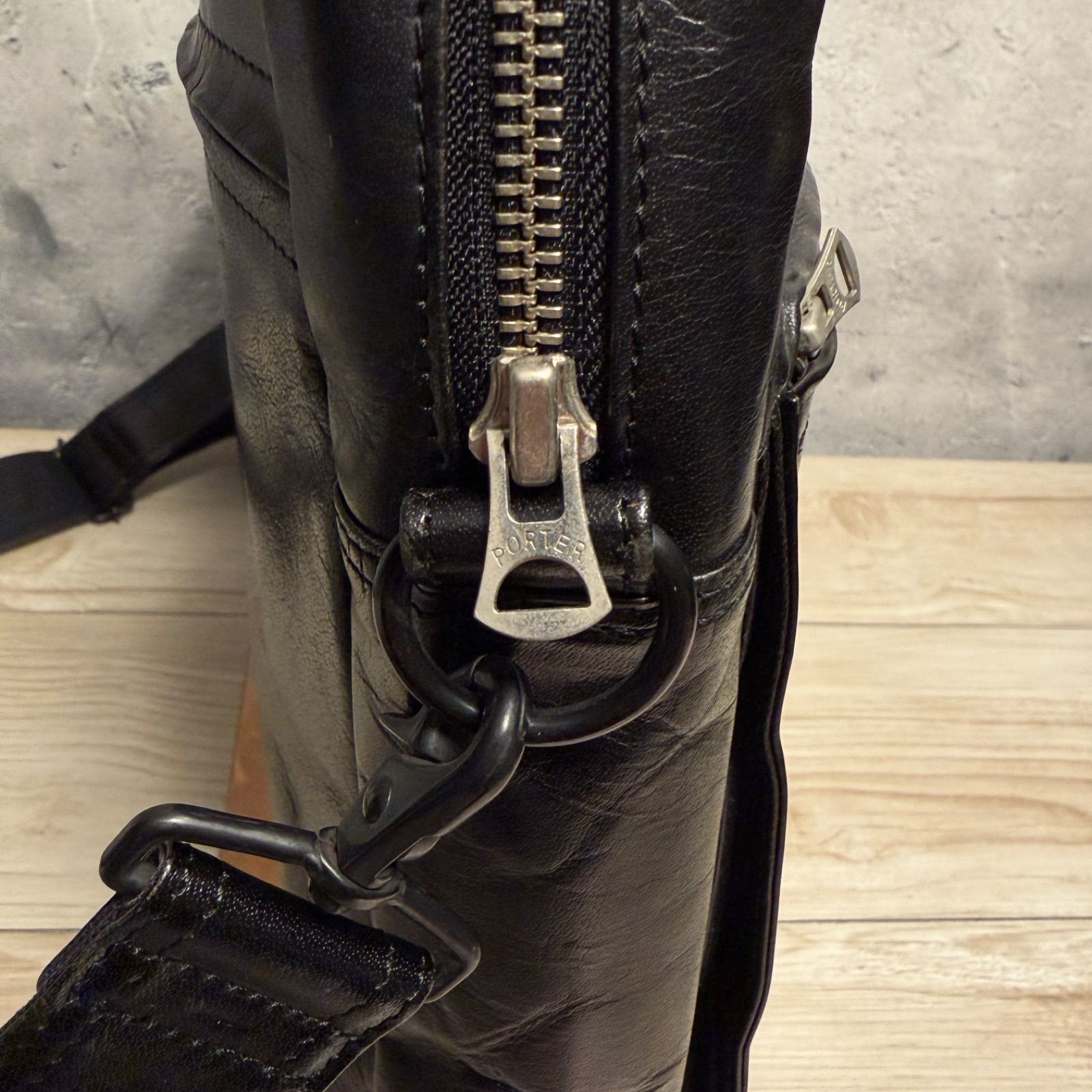 PORTER / SQUARE BRIEFCASE ポーター レザー 2WAY ビジネスバッグ