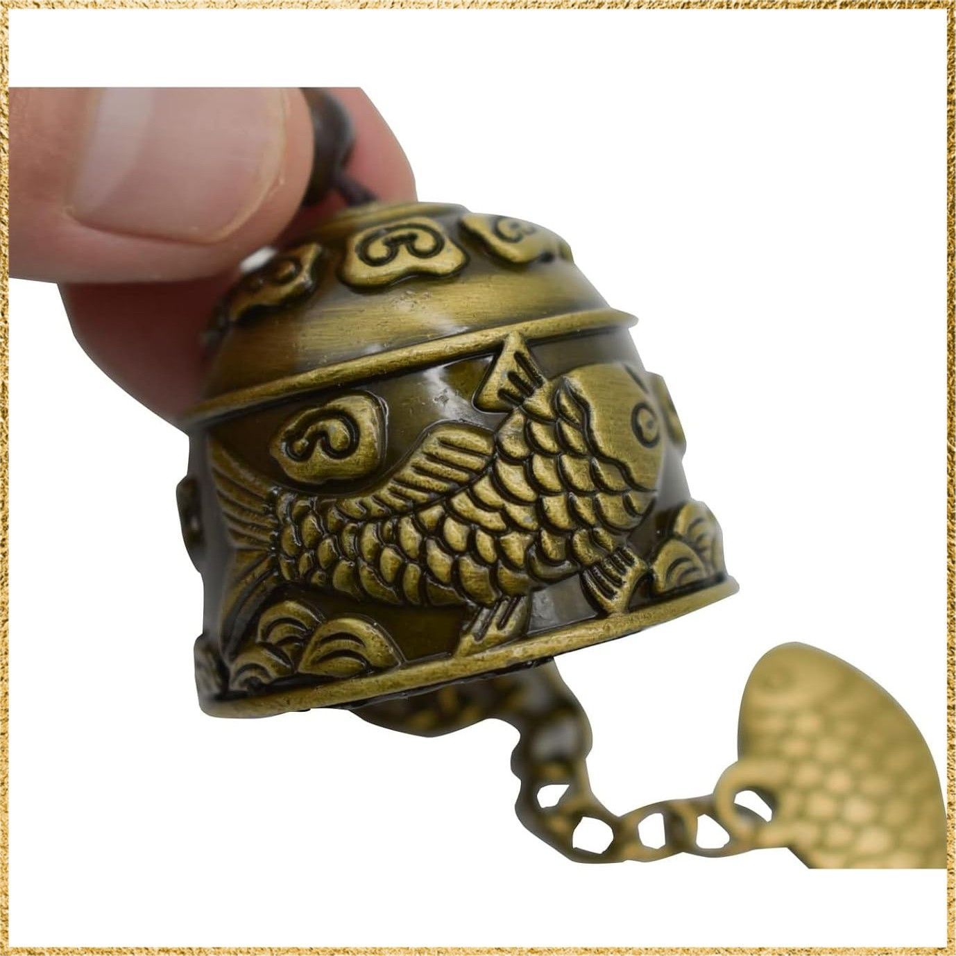 ☆彡送料無料でお届け☆彡 Pinenjoy 風鈴 鈴 風水 銅鈴 魚 ベル