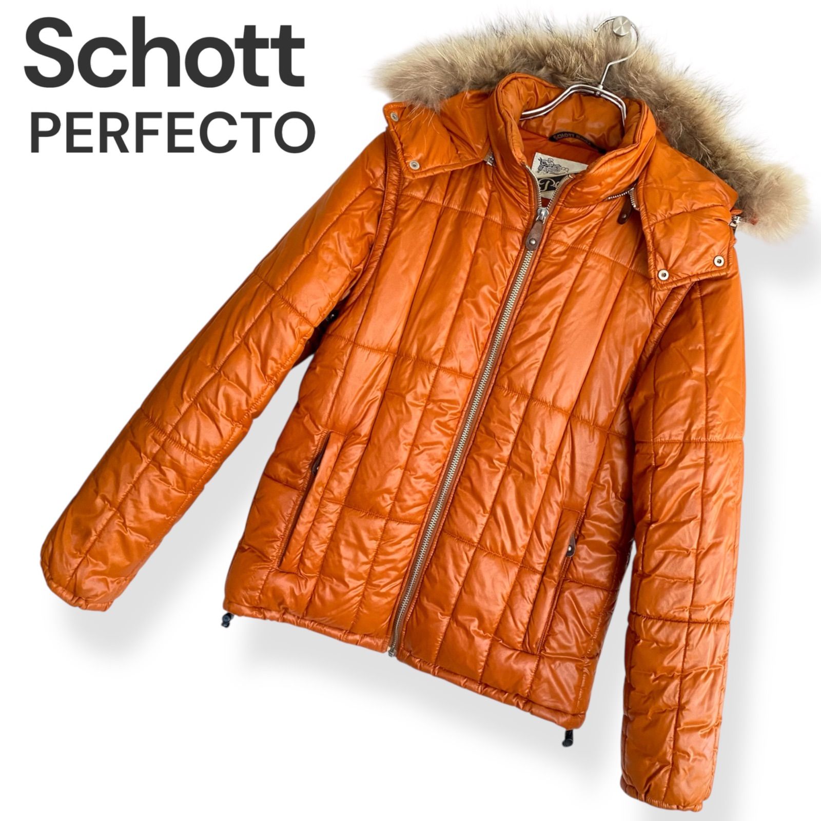 Schott ショット オレンジ レディース ナノユニバース コラボ アウター 
