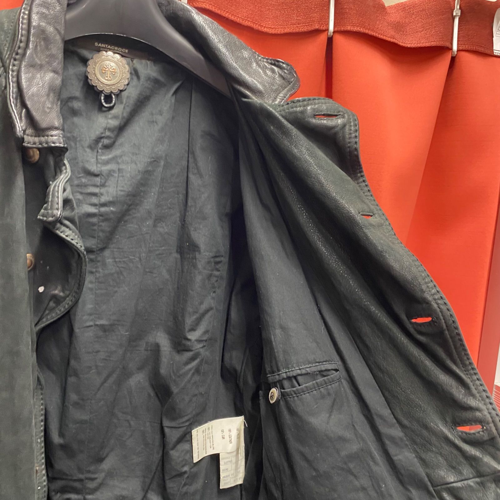希少！ SANTACROCE サンタクローチェ レザージャケット ライダース