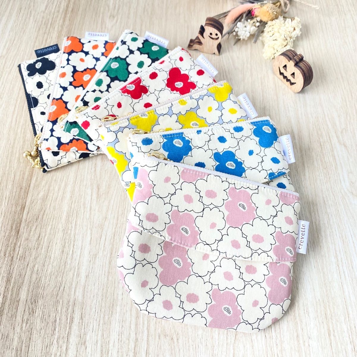 ハンドメイド ポケットティッシュポーチ 北欧 花柄 - メルカリ