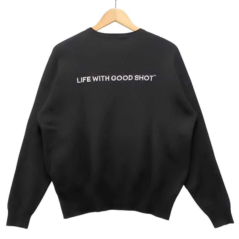 NO COFFEE Clubhaus NO GOLF コットン ニット セーター ブラック