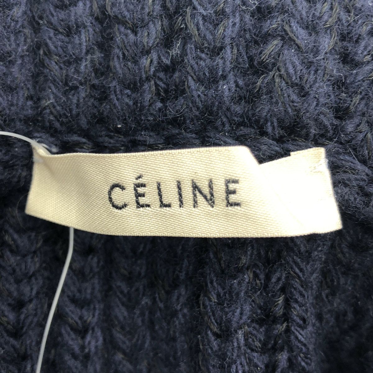 CELINE by Phoebe Philo セリーヌ フィービーファイロ 10AW オーバーネックチャンキーニットベスト 2 6M70/3131 ネイビー XS CELINE by Phoebe Philo セリーヌ フィービーファイロ 10AW オーバー