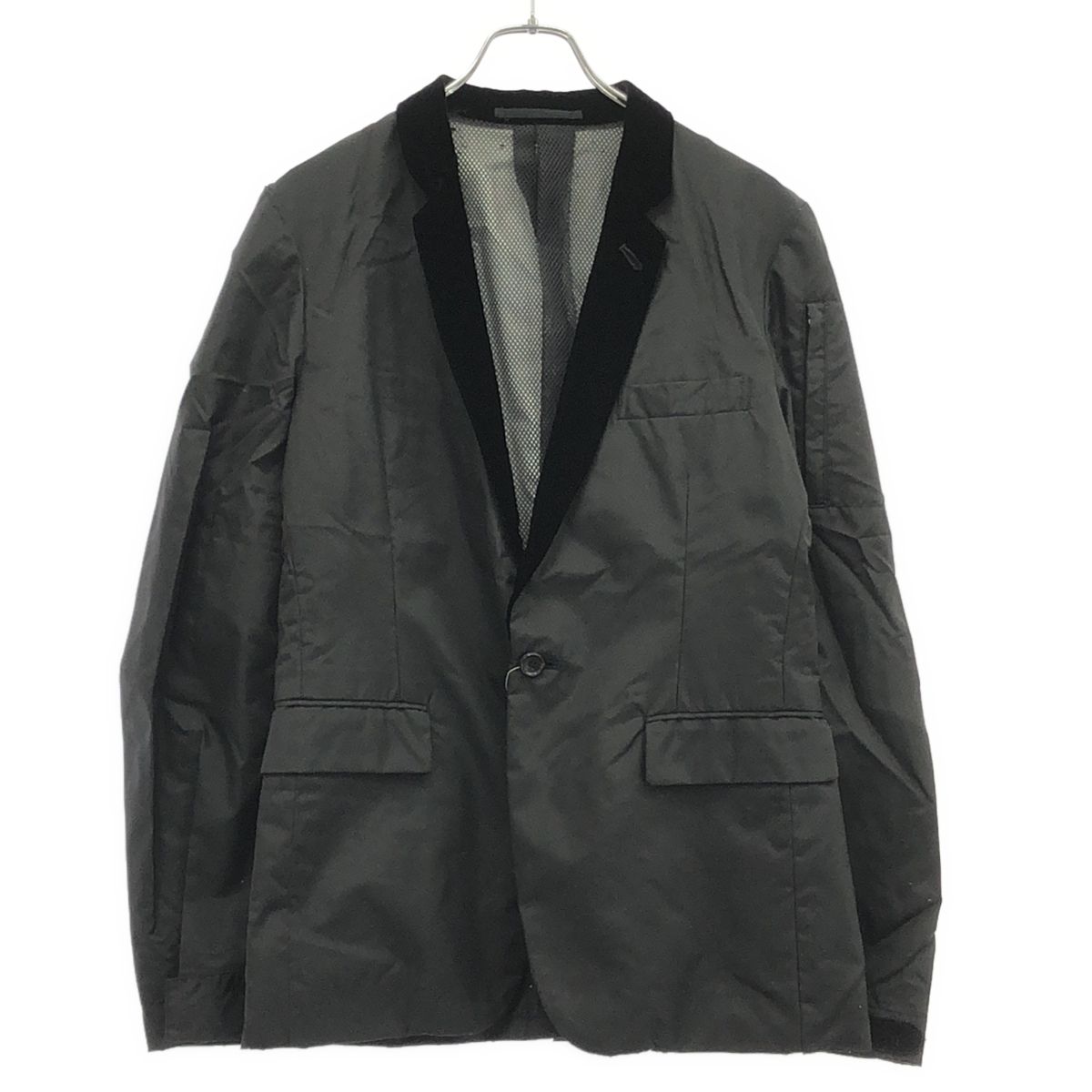 COMME des GARCONS HOMME PLUS コム デギャルソンオムプリュス 2005AW ベルベットナイロンジャケット&パンツ セットアップ PP-J014/PP-P013 ブラック S COMME des GARCONS HOMME PLUS コム デギャルソンオムプリュス 2005AW