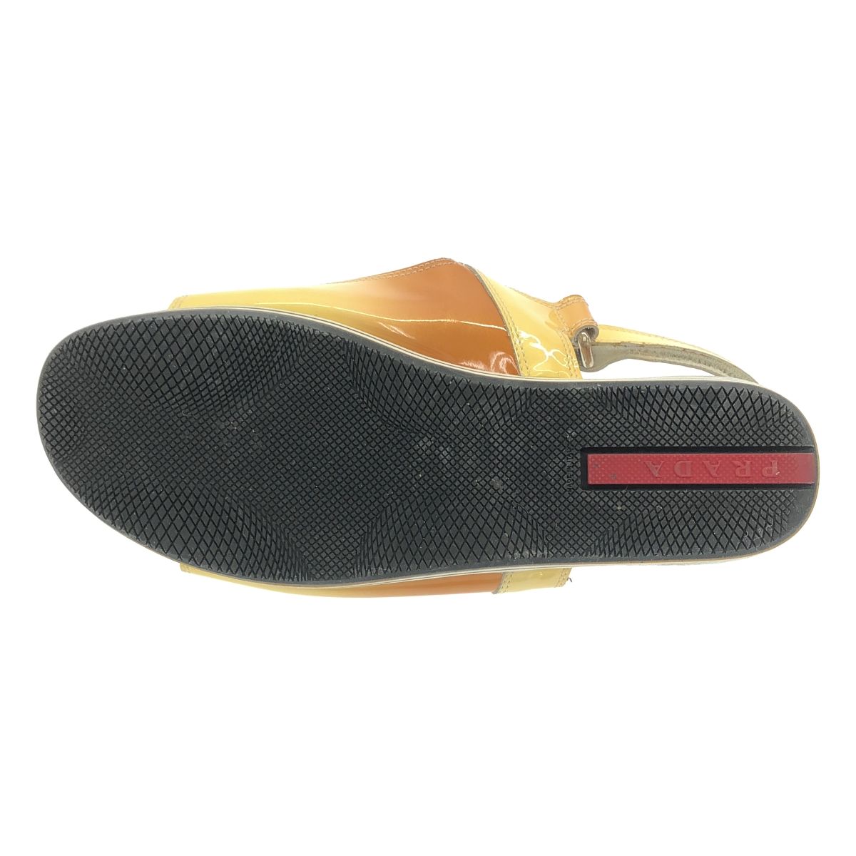 PRADA SPORT プラダスポーツ ストラップサンダル オレンジ×シルバー 36 